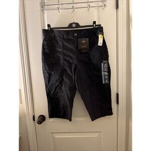 Lee Flex-To-Go Skimmer Capri Pants Cargo Womens Size 16 Medium Black Pants
